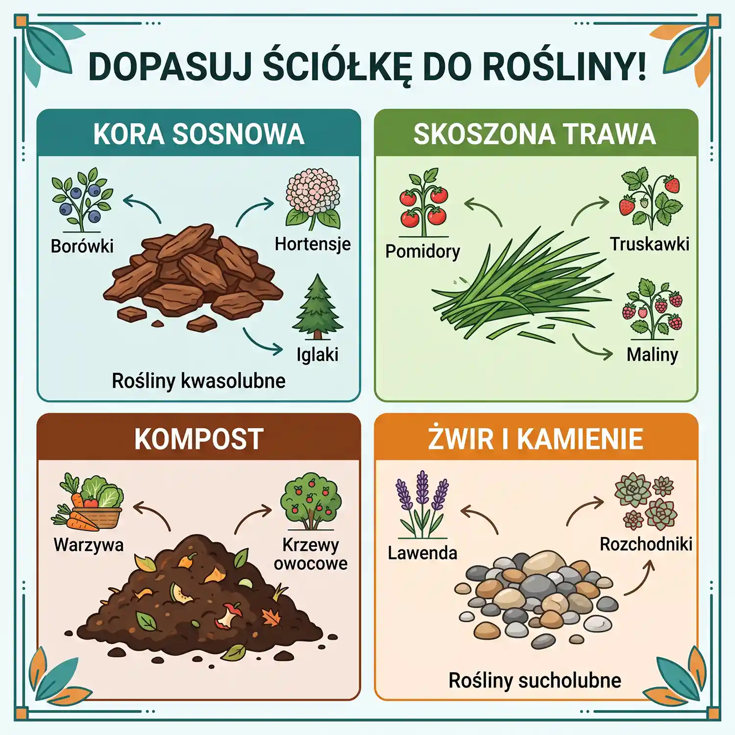 Jaką ściółkę wybrać do różnych roślin w ogrodzie